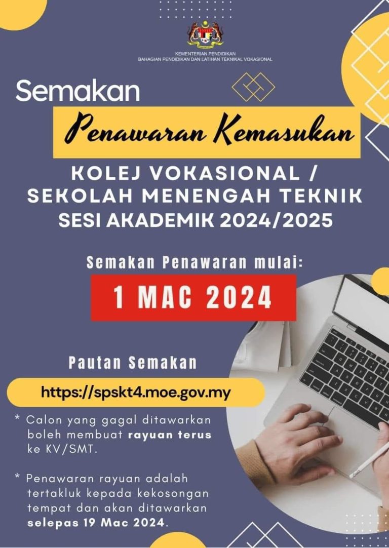 Semakan Tawaran KV 2024/2025