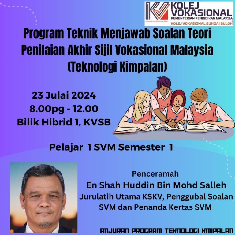 Program Teknik Menjawab Soalan Teori Penilaian Akhir MTK